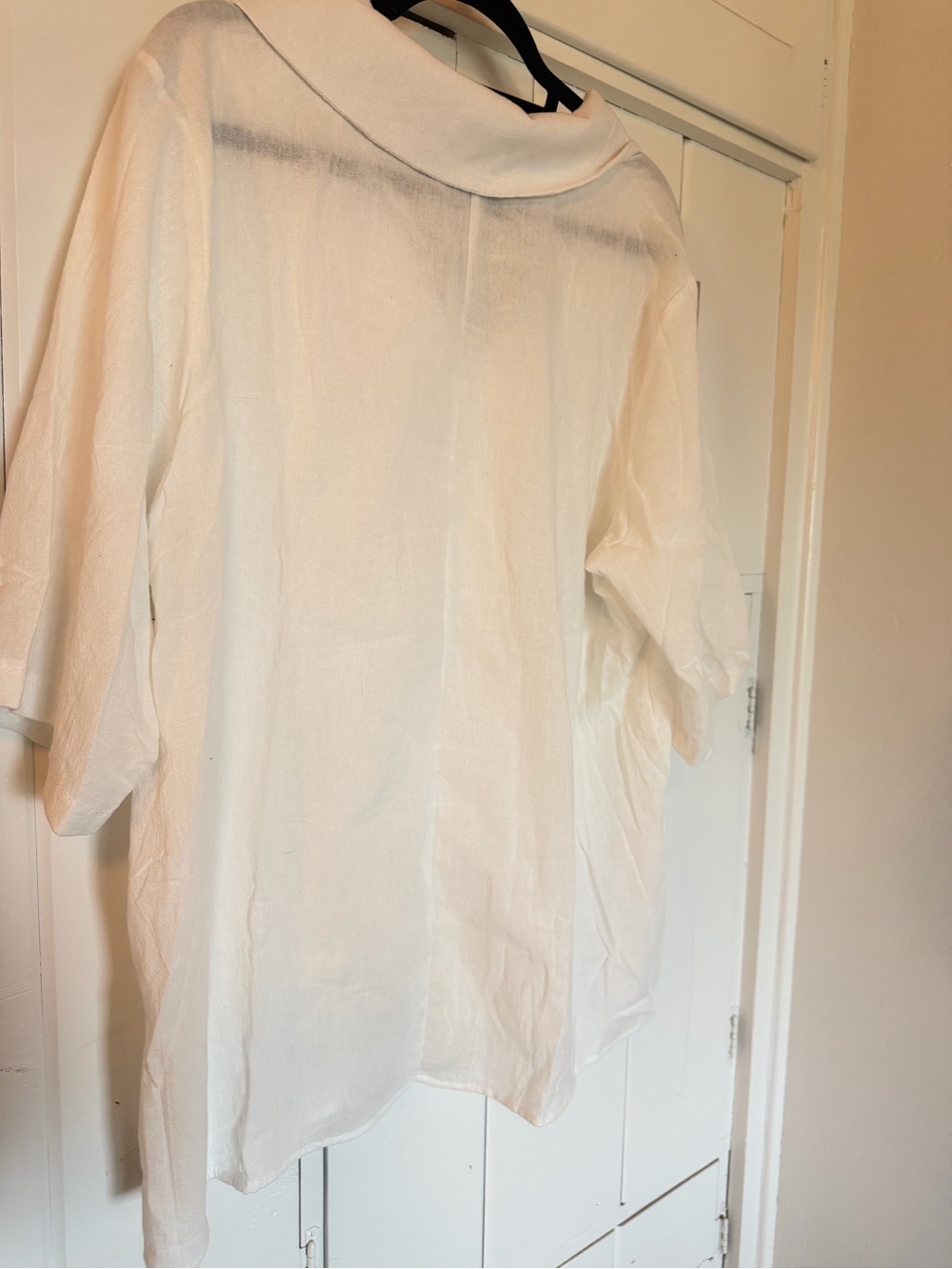 Relaxed White Linen 100% CottonTwo-Piece Set - Picture 5 of 6